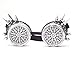 Price comparison product image FLORATA Steampunk Goggles,Festivals Rave Glasses Vintage Embroidery Pattern Sunglasses Steampunk Goggles