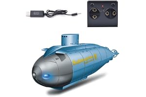 TBRICKFUNR Fjärrstyrd mini-atom-ubåt, 6CH RC undervattensbåt med USB-laddningskabel, perfekt för alla vattenförhållanden, ele