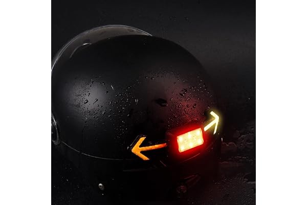 Lumières de Casque de Tour de Vélo avec Télécommande sans Fil - WASAGA Feu Arrière de Bicyclette avec Clignotant pour Le Cyclisme et 6 Feux Stroboscopiques d'Avertissement de Sécurité Arrière