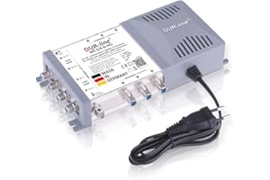 DUR-line MS 5/6 G-HQ - Multischalter - Made in Germany - SAT Multischalter für 6 Teilnehmer/TV - stromspar Netzteil - Multiswitch, Matrix [Digital, HDTV, FullHD, 4K, 8K, UHD]