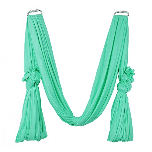 Pellor 5M Deluxe Air Fliegen Yoga Rutschfeste Hammock Aerial Yoga Hammock Fitness Schwingen Hängematte Hängetuch mit 440 lb Belastung