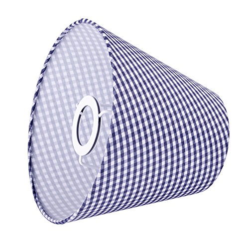 Splink Lampenschirme Stoff handgefertigt Kariert Leuchtenschirme für E27 Kerze, Wand-Glühbirne, Tisch Lampe 200*110*160mm - 2