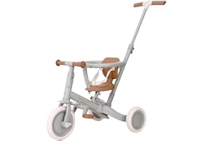 Little Dutch 4-in-1 Dreirad mit Schubstange Laufrad - grün