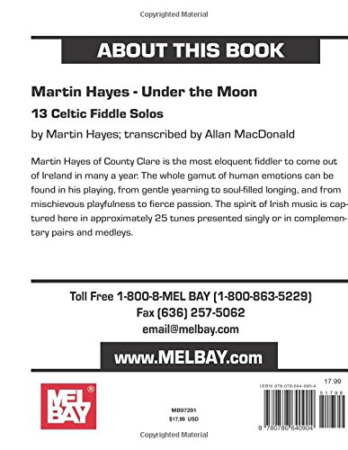 Book's Cover of Martin Hayes - Under The Moon (Mel Bay Presents)