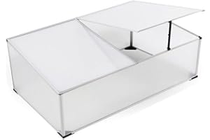 INDA-Exclusiv Unsere Top Modelle! Alu Frühbeet mit und ohne Doppeldach Gewächshaus Frühbeetkasten Tomatenhaus Treibhaus Verschiedene Größen, Frühbeete:120x80x30/40cm