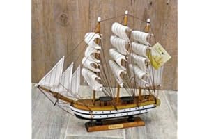 MARCA VELIERO Amerigo VESPUCCI MODELLINO Riproduzione in Legno E Tela 22,5 cm Medio Gia assemblata