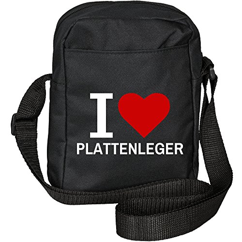 Preisvergleich Produktbild Umhängetasche Classic I Love Plattenleger schwarz