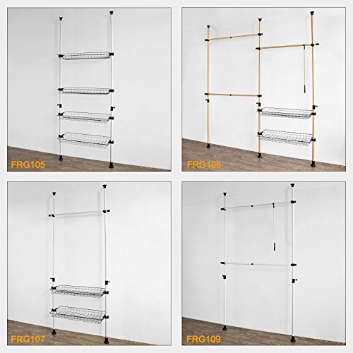 SoBuy® Teleskop Garderoben System, Kleideraufbewahrungssystem, Regalsystem, FRG38 - 7