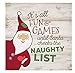 Produktbild P. Graham Dunn Fun Games Weihnachtsmann Naughty List Whitewash 5,5 x 5,5 cm Massivholz