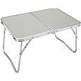 YU WELL Heavy Duty Folding Table Ideal For Crafts, Outdoor Events, Picnic Table, BBQ Party, Camping Table, Convenient to Carry With Handle, Lightweight, Portable Table (White, 40X60CM)