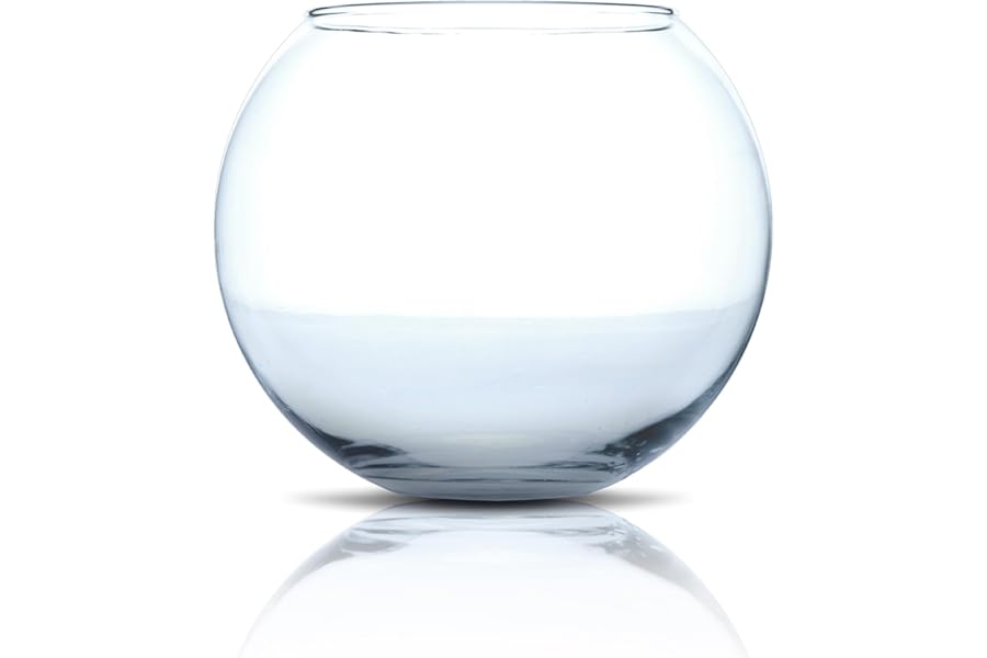 Amtra Crystal Globe - Fishbowl in transparent glass, Goldfish Aquarium, hand blown, 30 CM