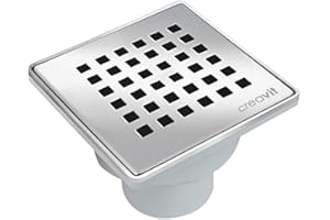 CREAVIT Bodenablauf Edelstahl 150x150mm Hofablauf Terrasse Duschablauf Badablauf DN 50