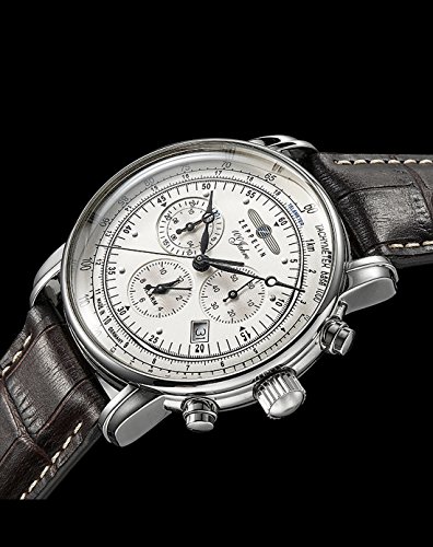 Zeppelin Men's Chronograph Watch 76801 With Alarm , Date Function And Tachymeter