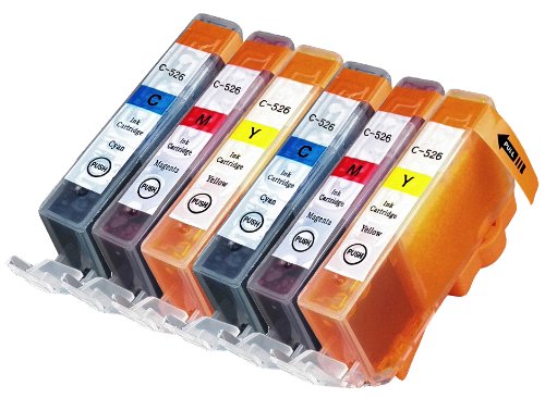 Pack 6 Canon CLI-521 Cartouches Compatibles  2 cyan  2 magenta  2 jaune compatible avec Canon Pixma iP3600  Pixma iP4600  Pixma iP4700  Pixma MP540  Pixma MP540x  Pixma MP550  Pixma MP560  Pixma MP620  Pixma MP620B  Pixma MP630  Pixma MP640  Pixma MX860  Pixma MX870 Cartouches Compatibles  JET D ENCRE imprimantes  CLI-521C   CLI-521M   CLI-521Y    Encre Choix