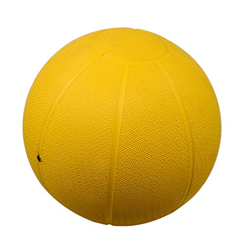 FOURSCOM® Medizinball Fit ball Gymnastikball Gewichtsball Fitnessball bälle Gelb 1Kg, 2Kg, 3Kg, 4Kg, 5Kg, 6Kg, 7Kg, 8Kg, 9Kg,10Kg - 3