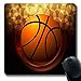 Produktbild Luancrop Mauspads für Computer Abzeichen Orange Grenze Basketball Sport Erholung Rot Spielball Schwarz Leer Wettbewerb Design Malerei rutschfeste längliche Gaming-Mausunterlage