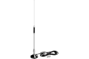 Bingfu Antena Radio CB Antena de 27 MHz con Base Magnética PL259 y Conector Macho BNC Compatible con Cobra Midland Uniden Maxon President Mobile CB Radio Car Truck CB Antenna Kit