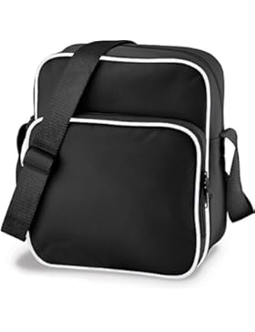 Bagbase Taschen-Unisex Retro Day Bag-O/S-Black/White