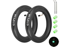 YEHOLDING 12 zoll Kinderwagen schlauch 12 1/2 x 2 1/4 57-203 Doppelte Stärke Schlauch Mit Winkelventil 45°inkl.Montagehebeln, 12.5 x 2.25 Schlauch Kompatibel für Kinderwagen Dreirad Laufrad Fahrrad