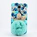 Produktbild Samsung Galaxy Note 3 Hülle, Sense TE Strass [3D Handgefertigt] Diamant Serie Bling Schutz Handy Tasche Kristall Transparent Case klar Cover Hülle mit Retro Anti Staub Stecker - Blumen Bogen Kaninchen Frack Zotte / Blau