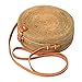 Produktbild Busy Mom Runde aus leinen und leder - tasche mit rattan - buttons aus handtaschen