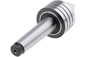 FLAMEER Steel MT2 Heavy Duty Live Tailstock Center with 60 Degree Point Use on Woodturning Lathes for CNC Machining