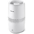 Philips Evaporative Humidifier 2000 Series, Hygienic Humidification, 99.97% Less Bacteria, 2L Water Reservoir, 190 ml/h, for Rooms up to 31 m², Ultra Quiet (32 dB), Auto Shut-Off, White (HU2510/10)