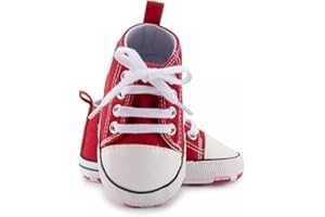 BAIELEY WALK IN THE CLOUDS Baby Boys Girls Infant Canvas Sneakers High Top Lace up Newborn First Walkers Cribster Shoe