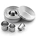 Produktbild zanmini Ausstecher Rund Edelstahl Ausstechformen Set für für Keks, Plätzchen, Bento, Kuchen, Tortendekorationen - 11st (Rund)