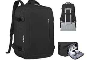 VMIKIV Mochila Viaje Cabina Avion 45x36x20 Maletas de Viaje Cabina para Easyjet Mochila Portatil 15,6 Pulgadas Mochilas Viaje Mujer Bolsa de Cabina Hombre 32 litros Equipaje de Viaje para Wizz Air