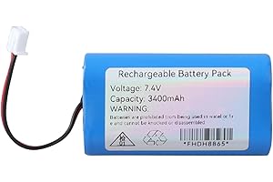 MXJFYY Batería Recargable de Iones de Litio de 7,4 V y 3400 mAh Compatible con Altavoces, transmisores X6, Reproductor de DVD portátil, Juguete de Control Remoto, Altavoz Bluetooth, Luces Exteriores