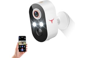 BoldHero 1080p Wireless Security Camera, 2.4GHz Wi-Fi, Cloud Storage, Color Night Vision, AI Human Detection, PIR Motion Detection, 2-Way Talk, Outdoor Surveillance Bullet Cam (1 Pack)