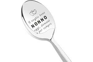 LSVGSAK Regalo Nonno, Regalo Nonno Natale, Festa dei Nonni Idee Regalo, Regalo Festa dei Nonni, Regalo Nonno Compleanno, Nonno Idee Regalo Regali Nonno Regalo Nonni Nipoti Cucchiaini da Caffè Valentino Grazie