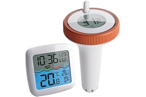 Pojedehy Pool Thermometer Wireless Floating Easy Read, Digital Pool Thermometers, for Swimming Pool, Bathtub, Fish Tank