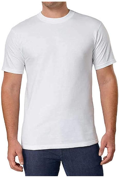 Kirkland Signature Men's Crew Neck T-Shirts, White, Large : Amazon.co.uk:  Fashion