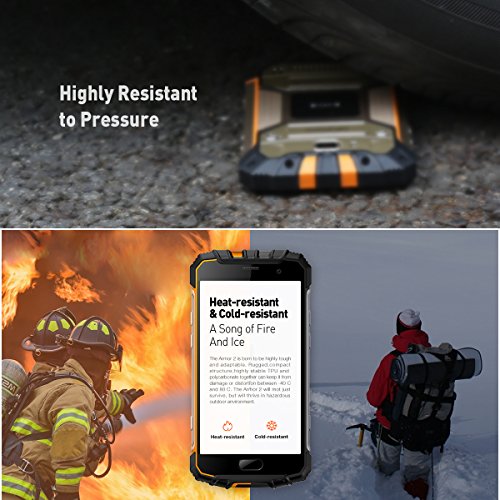 Ulefone Armor 2 Outdoor Smartphone ohne Vertrag (5 Zoll FHD Display, Octa-Core Prosessor, 6GB RAM+64GB ROM, 16MP/13MP Kameras, IP68-Zertifizierung, Wasserdicht, Dual-SIM (Nano), Android 7.0) dark grey