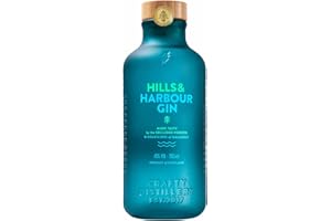 HILLS & HARBOUR GIN Hills and Harbour Gin 70cl (40% ABV) - Multi-Award Winning Scottish Craft Gin - Infused with Forest Fir, Tropical Fruits, Citrus Spice and Tangy Sherbet - Innovative New Eco-Friendly Bottle Available