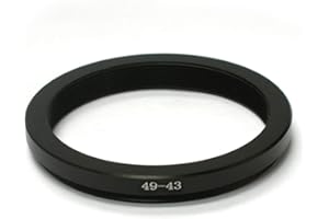 Pixco 49mm-43mm Reverse Adapter Lens Reversing Ring-Lens Step-down Metal Filter Adapter Ring 49mm Lens to 43mm Accessory-49mm Lenses (49mm-43mm)