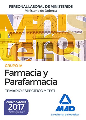 Descargar FARMACIA Y PARAFARMACIA DEL MINISTERIO DE DEFENSA: TEMARIO ESPECIFICO Y TEST
