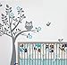 Produktbild saqwq Cartoon Eule Baum Vogel Tier Blumen Wandaufkleber Aufkleber Wandbild Tapete Kindergarten Kinder Baby Room180 * 180 cm