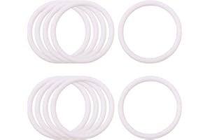 JIHUOO Lot de 30 anneaux en plastique blanc de 50 mm - Cerceaux en plastique pour artisanat - Petits anneaux pour attrape-rêves - Petits cerceaux floraux en plastique - Anneaux floraux ronds pour