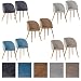 Produktbild Estexo® Esszimmerstuhl Modell "Brigitte", Retro Esszimmerstühle, Set, Stühle, Stuhl, Stuhlgruppe, Küchenstühle (Grau-Braun, 4)