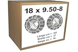 vsk 18x9.50-8 Schneeketten + Spanner für Rasentraktor Aufsitzmäher 18x9.50-8 19x7-8