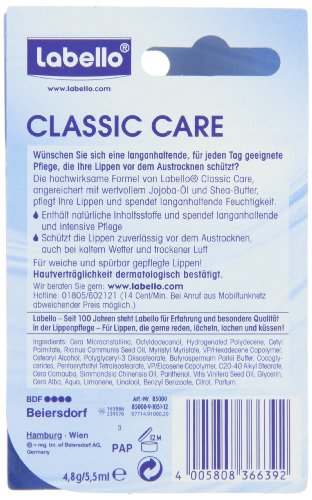 Labello Lippenpflege Basispflege Classic Care, 4,8 g - 5
