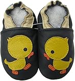 Carozoo Duck Dark Blue Soft Sole Leather Baby shoes Toddler Kids Carozoo Duck Dark Blue