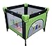 FoxHunter Baby Travel Playpen Infant Square Cot Bed Play Pen With Side Entry Portable Foldable Green New
