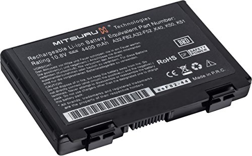 Mitsuru® 4400mAh Notebook Laptop Akku Batterie für Asus A32-F52 A32-F82 L0690L6 F52 F82 K40 K50 K51 K60 K61 K70 P50 P81 X70a X70ae Pro5C Pro5D Pro5E Pro5J Pro65 Pro66 Pro8B Pro8D Pro79 Pro88X5C X5D X5E X5J X65 X66 X70 X87