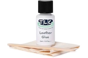 The Leather Clinic Leather Glue Repair Kit 15ml | Quick Dry, Strong, Flexible Paste & Repair Patch Included | Fix Tears & Rips in Leather Furniture, Sofas, Car Seats & More