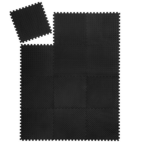 TecTake 12 x Bodenschutz Matte Schutzmatten Set Fitness Unterlegmatte EVA-Schaum | Maße pro Matte: ca. 63×63 cm - 5
