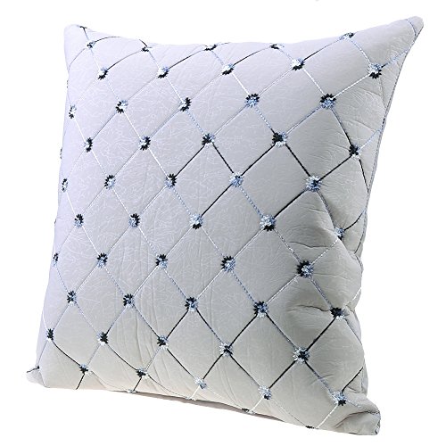 Kissenhülle Sofa Kissenbezug Dekokissen Hülle für Ihr Sofa Sessel Autositz Bett Rückenkissen, 45x45 cm, Polyester (Silber)
